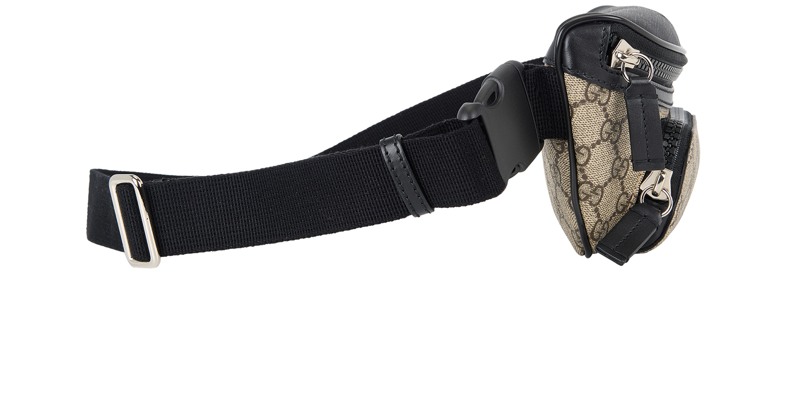 Belt Bag, &pound;395, Handbags, Beige/Black, Canvas, Side view